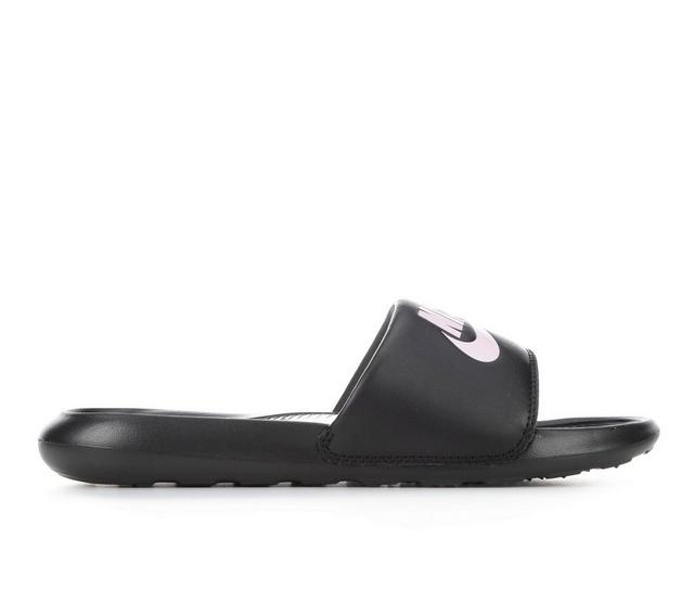 Women's Nike Victori One Sport Slides in Blk/Artic Pink color