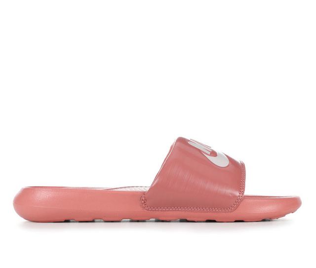 Women's Nike Victori One Sport Slides in Canyon Pk/Rose color