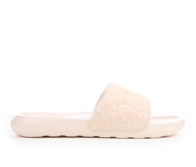 Women's Nike Victori One Print Sport Slides in Guava Ice color