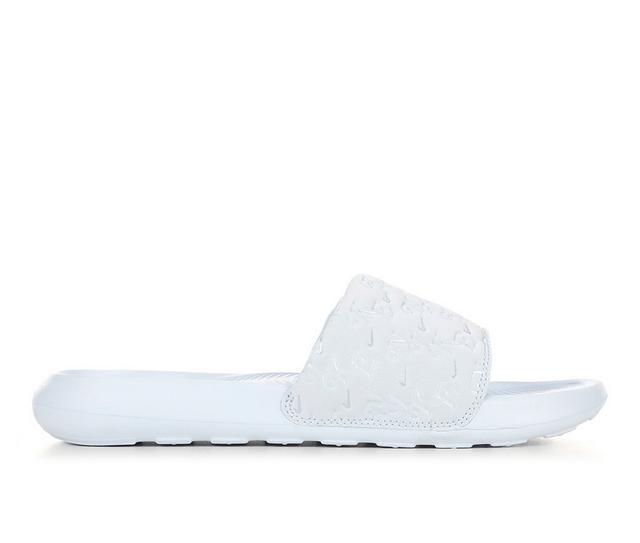 Women's Nike Victori One Print Sport Slides in Blue Tint color
