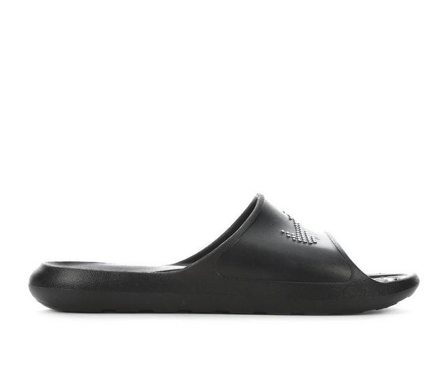 Women's Nike Victori Shower Sport Slides in Blk/White/Black color