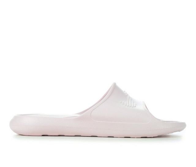 Women's Nike Victori Shower Sport Slides in Rose/White color
