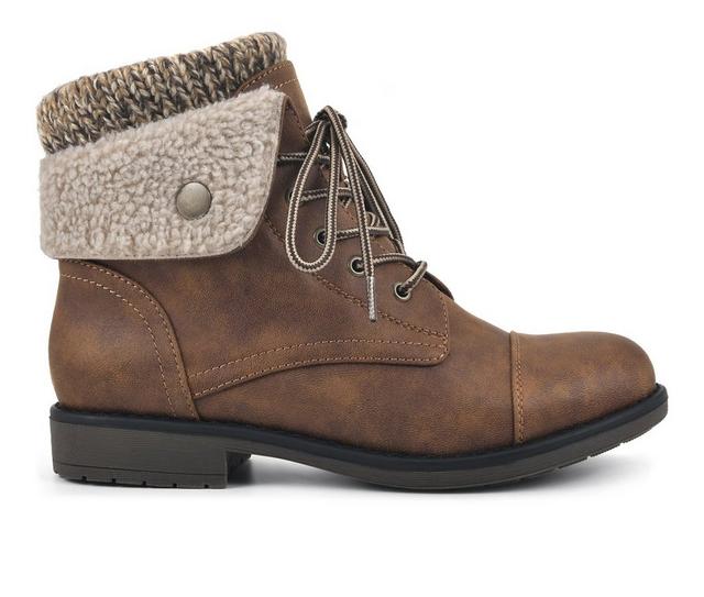 Women's Cliffs by White Mountain Duena Booties in Tobacco color