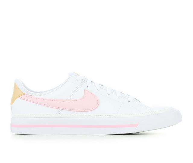 Kids' Nike Big Kid Court Legacy Sneakers in White/PinkFoam color