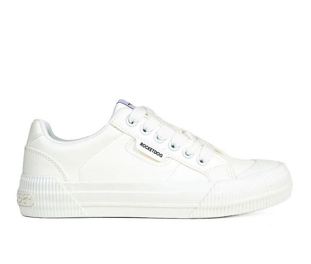 Women's Rocket Dog Cheery Platform Sneakers in White Pu color