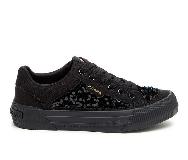 Women's Rocket Dog Cheery Platform Sneakers in Black Sequin color