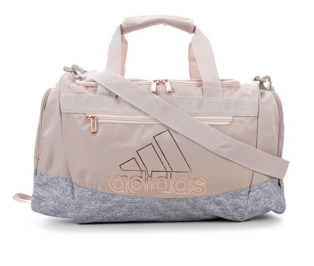 Adidas Defender IV Small Duffel Bag in Taupe/Rose Gold color