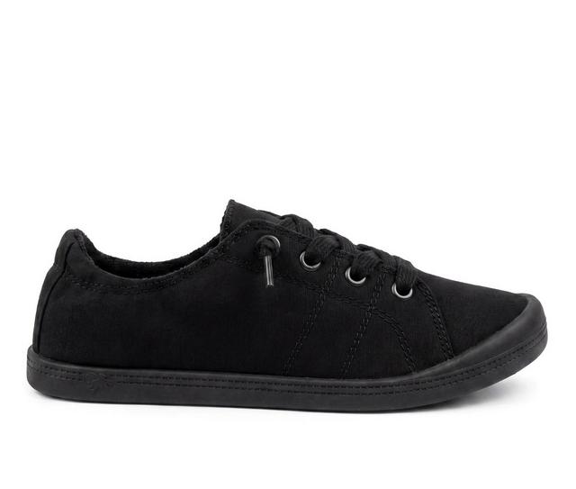 Women's Jellypop Dallas Slip-On Sneakers in Black Canvas color