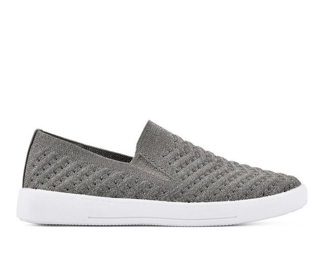 Women's White Mountain Courage Slip-On Shoes in Silver color