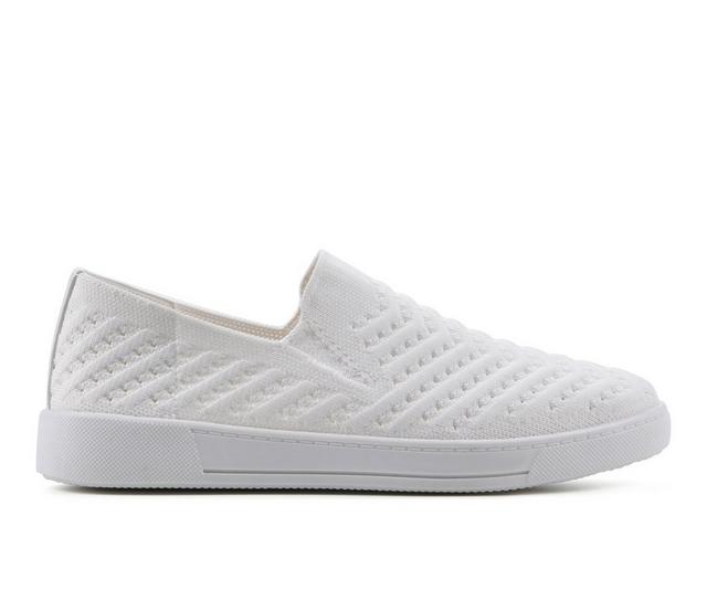 Women's White Mountain Courage Slip-On Shoes in White color