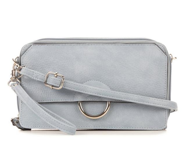 Bueno Of California Ring Flap Wallet On String 10112 Crossbody Bag in Light Blue color