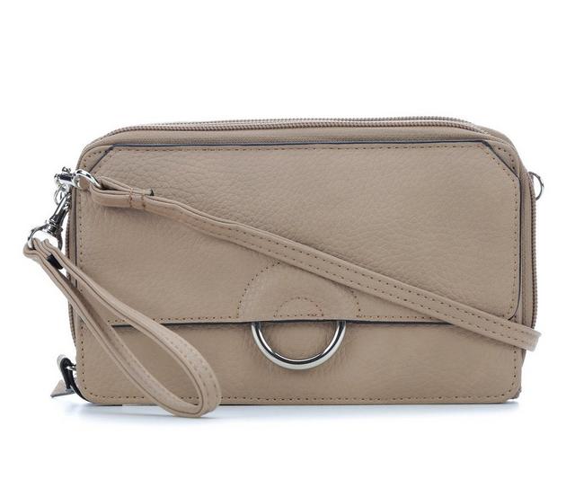 Bueno Of California Ring Flap Wallet On String 10112 Crossbody Bag in Toast color