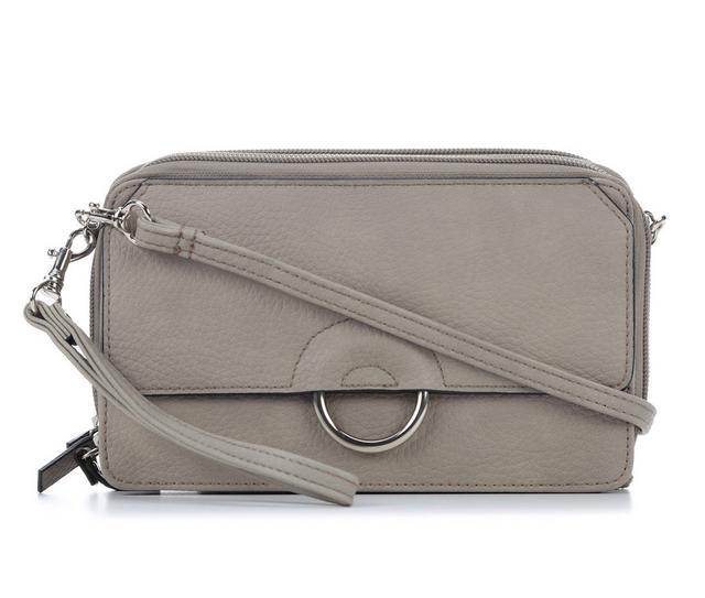 Bueno Of California Ring Flap Wallet On String 10112 Crossbody Bag in Concrete Fall color