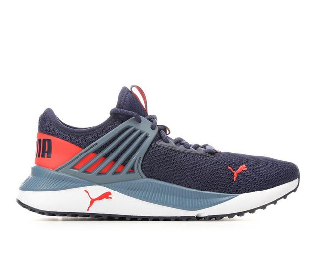 Men's Puma Pacer Future Running Shoes in Navy/Red/Wht/Bl color