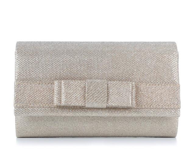 Four Seasons Handbags Glitter Envelope Clutch in Champagne GLT color