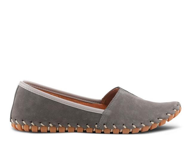 Women's SPRING STEP Kathaleta Flats in Grey Suede color