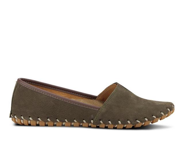 Women's SPRING STEP Kathaleta Flats in Dark Olive color