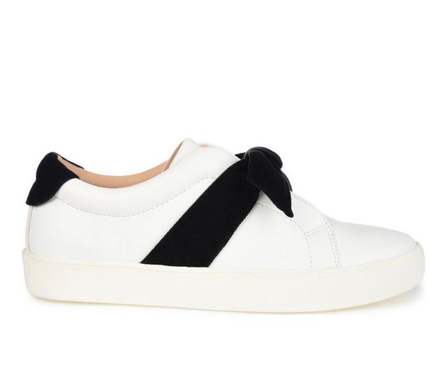 Women's Journee Collection Abrina Slip On Fashion Sneakers in White color
