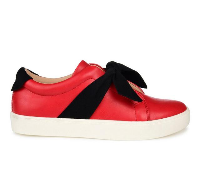 Women's Journee Collection Abrina Slip On Fashion Sneakers in Red color