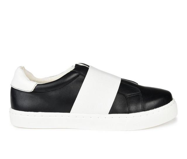 Women's Journee Collection Billie Slip-On Sneakers in Black color