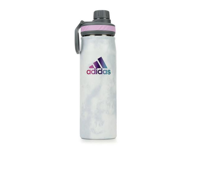 Adidas Steel Metal Twist Water Bottle in White/Chrome color
