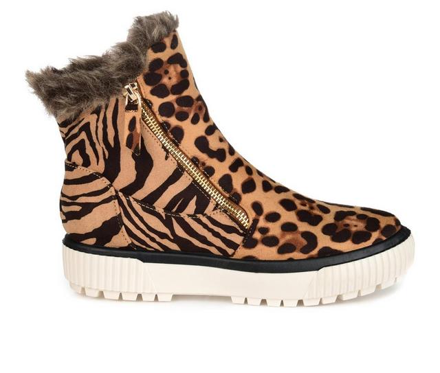 Women's Journee Collection Jezzy Winter Boots in Leopard color