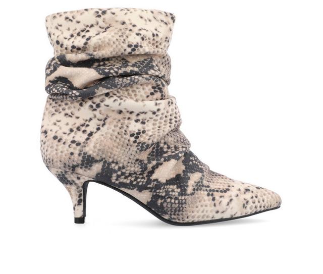 Women's Journee Collection Jo Booties in Snake color