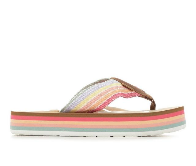 Girls' Roxy Little Kid & Big Kid Chika Platform Flip-Flops in Multi color