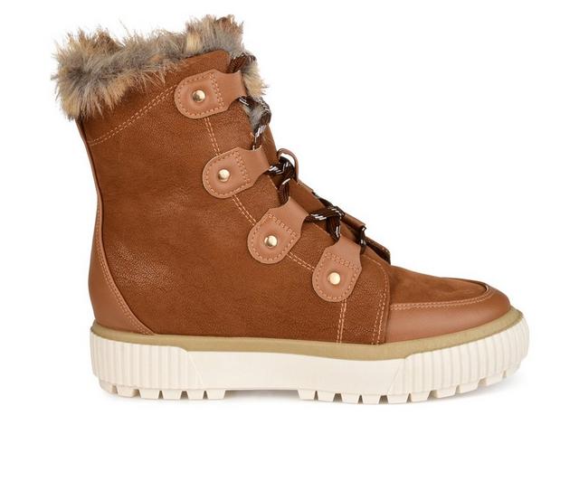 Women's Journee Collection Glacier Winter Boots in Tan color