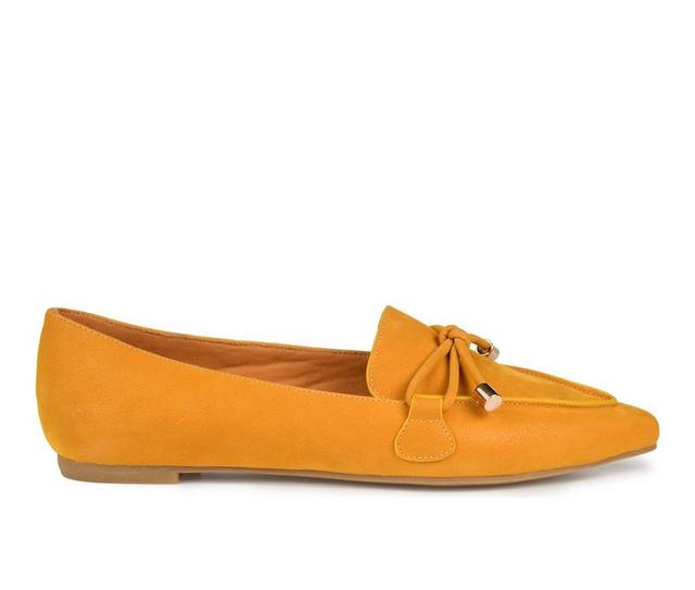 Women's Journee Collection Muriel Flats in Mustard color