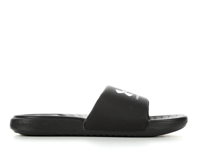 Women's Under Armour Ansa Fix SL Sport Slides in Black/Blk/White color