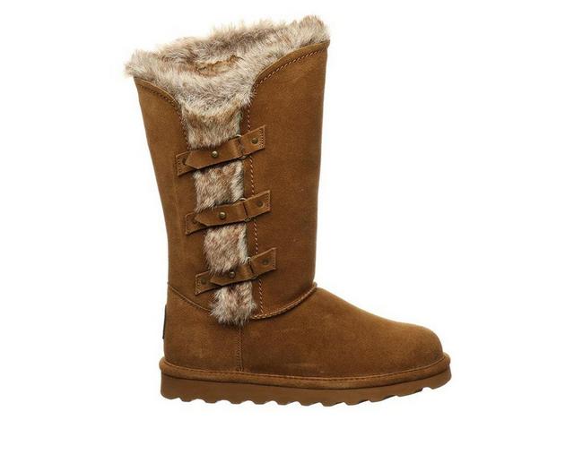 Women's Bearpaw Emery Tall Winter Boots in Hickory II color