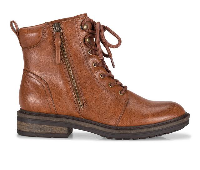 Women's Baretraps Amysue Combat Boots in Cognac color
