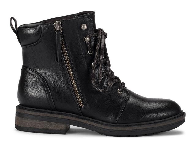 Women's Baretraps Amysue Combat Boots in Black color