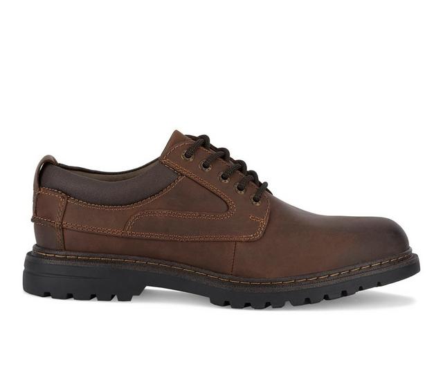 Men's Dockers Warden Oxfords in Red Brown color