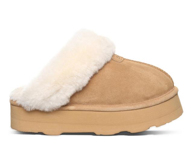 Bearpaw Retro Loki Platform Winter Clog Slippers in Iced Coffee color