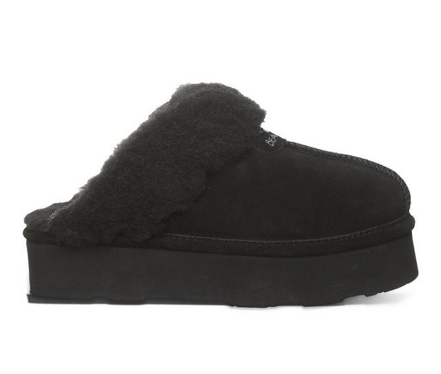 Bearpaw Retro Loki Platform Winter Clog Slippers in Black/Black color
