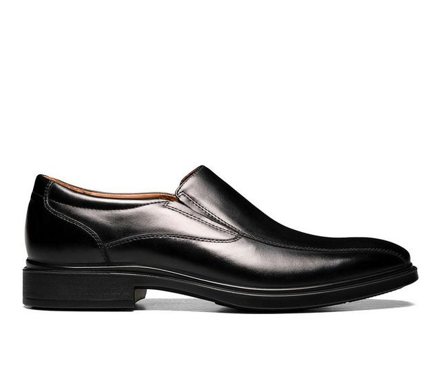 Men's Florsheim Forecast Bike Toe Slip On Dress Loafers in Black color