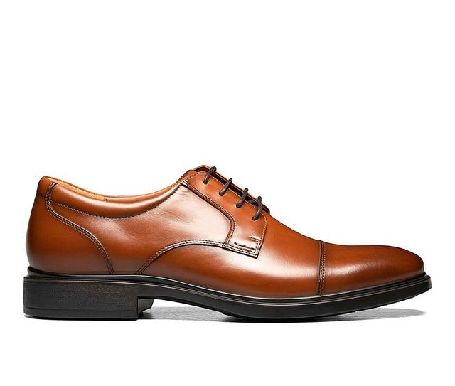 Men's Florsheim Forsecast Cap Toe Oxford Dress Shoes in Cognac color