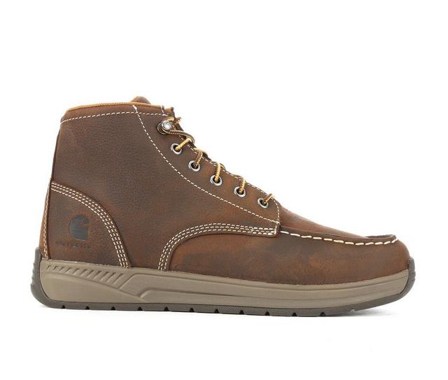 Men's Carhartt CMX4023 Soft Toe Work Boots in Dark Bison color