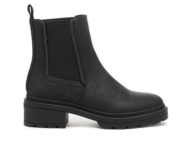 Women's Rocket Dog Iggie Chelsea Boots in Black Smooth color