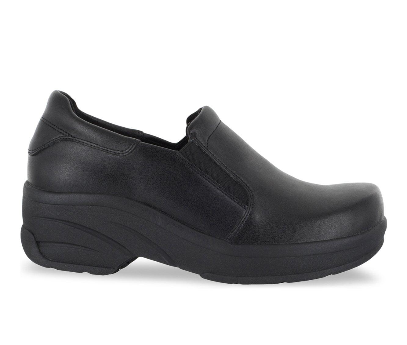 Women's Easy Works by Easy Street Appreciate Black Leather Slip-Resistant Clogs