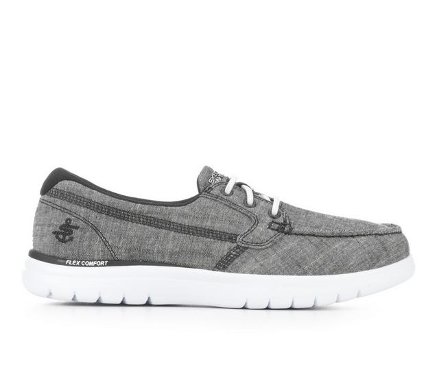 Women's Skechers Go Ashore 136453 Boat Shoes in Black/White M color