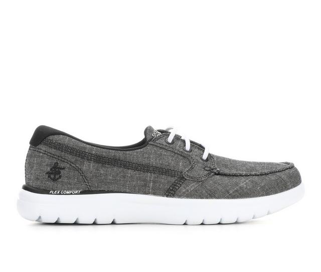 Women's Skechers Go Ashore 136453 Boat Shoes in Black/White color