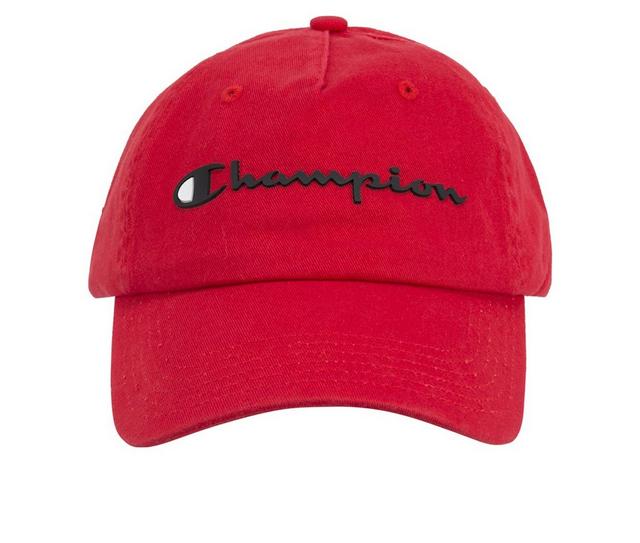 Champion Men's Ameritage Dad Adjustable Cap in Medium Red color