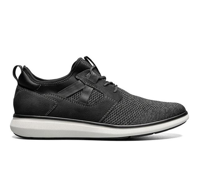 Men's Florsheim Venture Knit Plain Toe Sneakers in Black color