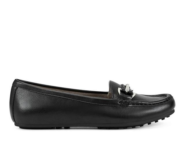 Women's Aerosoles Day Drive Loafers in Black Smooth color