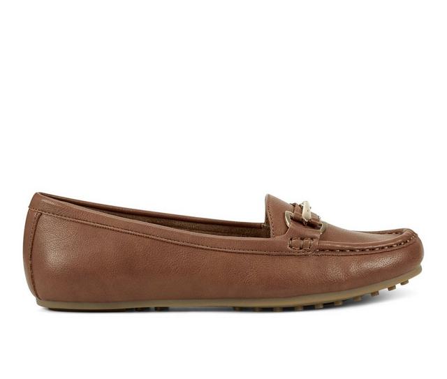 Women's Aerosoles Day Drive Loafers in Dk Tan color