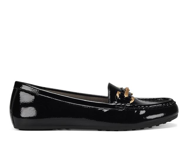 Women's Aerosoles Day Drive Loafers in Black Patent color