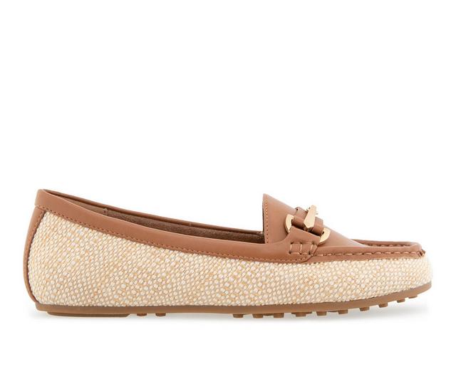 Women's Aerosoles Day Drive Loafers in Natural Raffia color